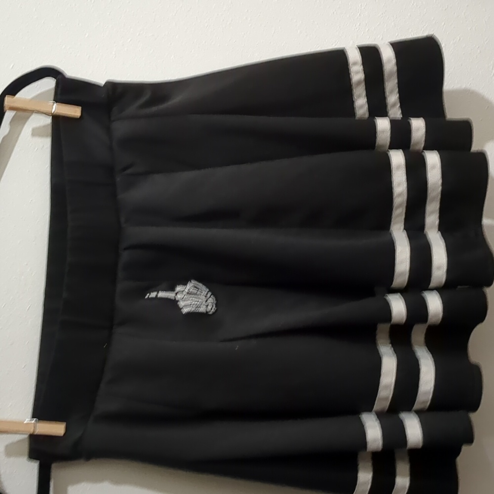 Black circle skirt with skeleton hand